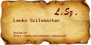 Lenko Szilveszter névjegykártya